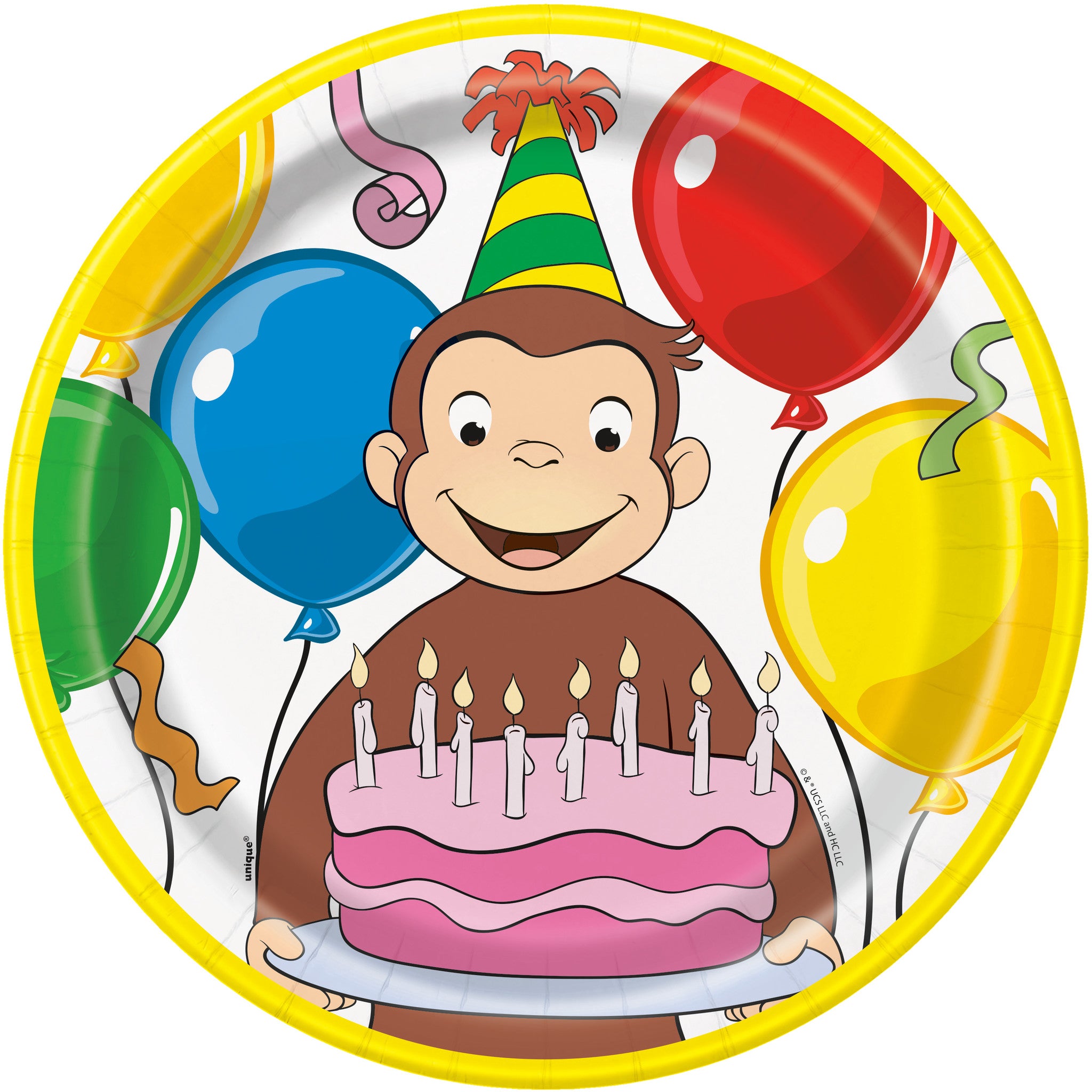 Curious George 9” Plates 8CT